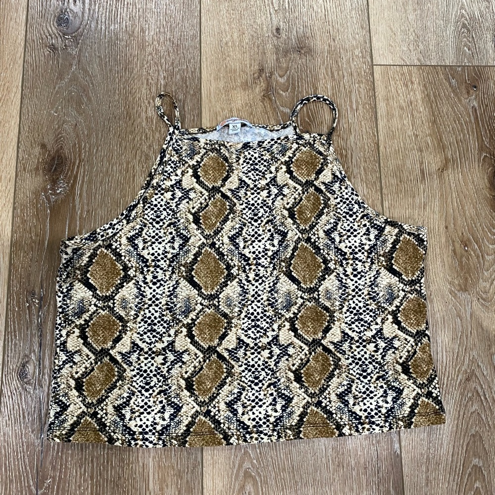 Snake skin crop top